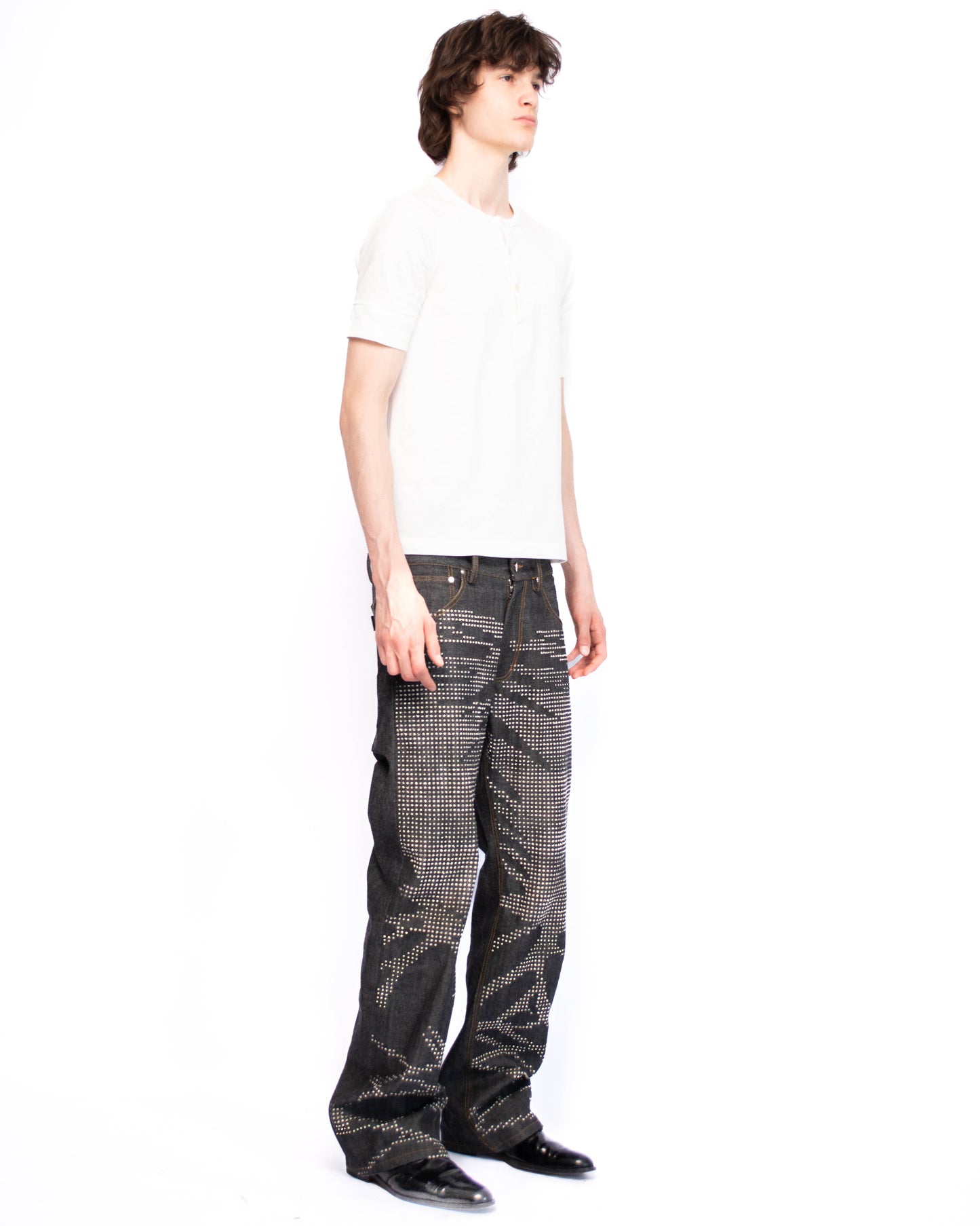 Laser Fade Pixel Denim