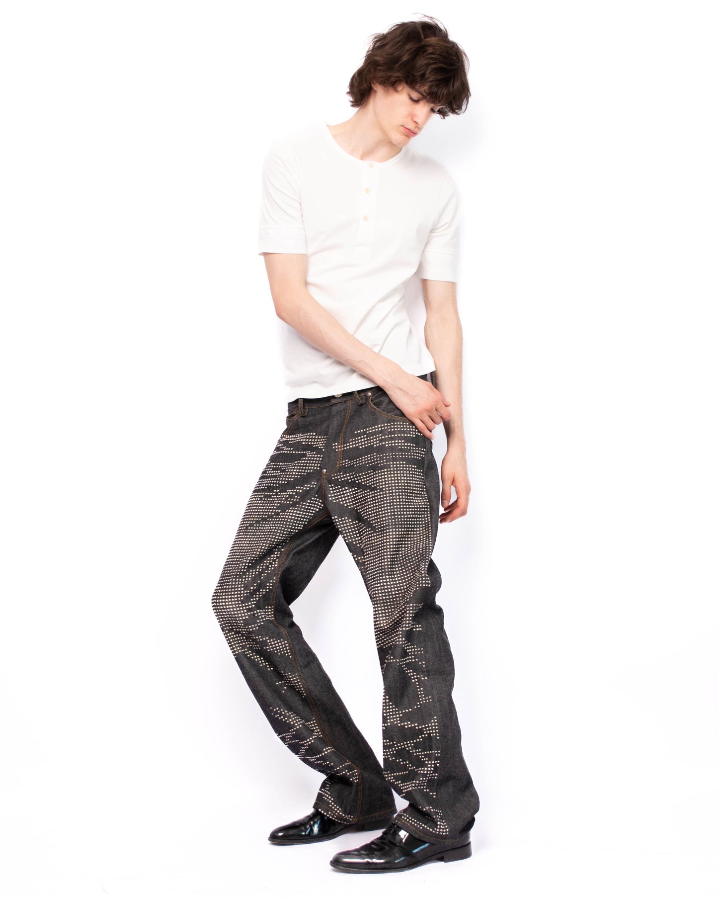 Laser Fade Pixel Denim
