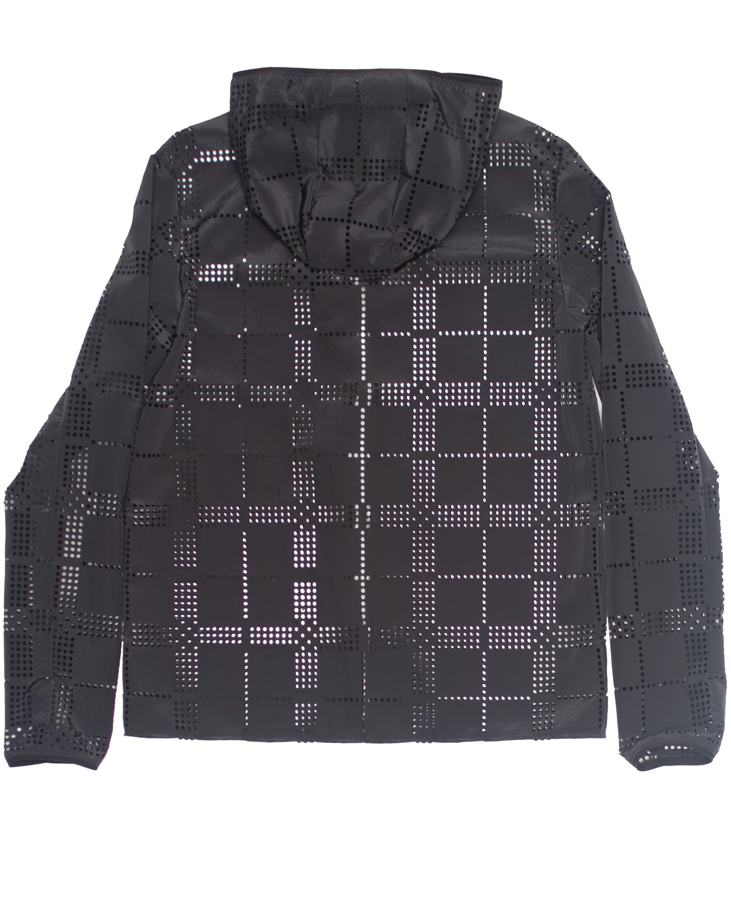 Laser Check Perforated Nylon Jacket