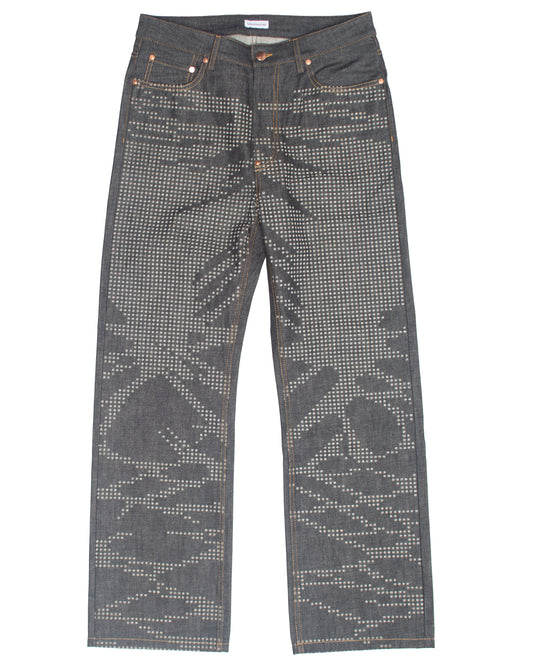 Laser Fade Pixel Denim