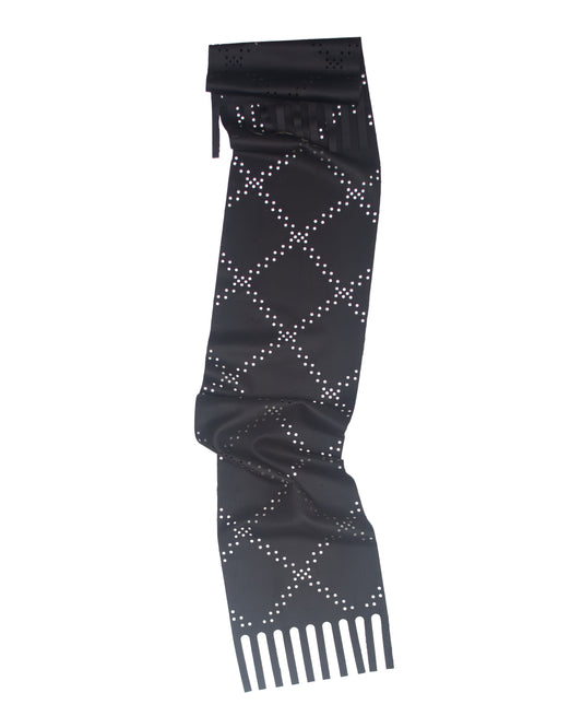 Laser Check Perforated Scarf