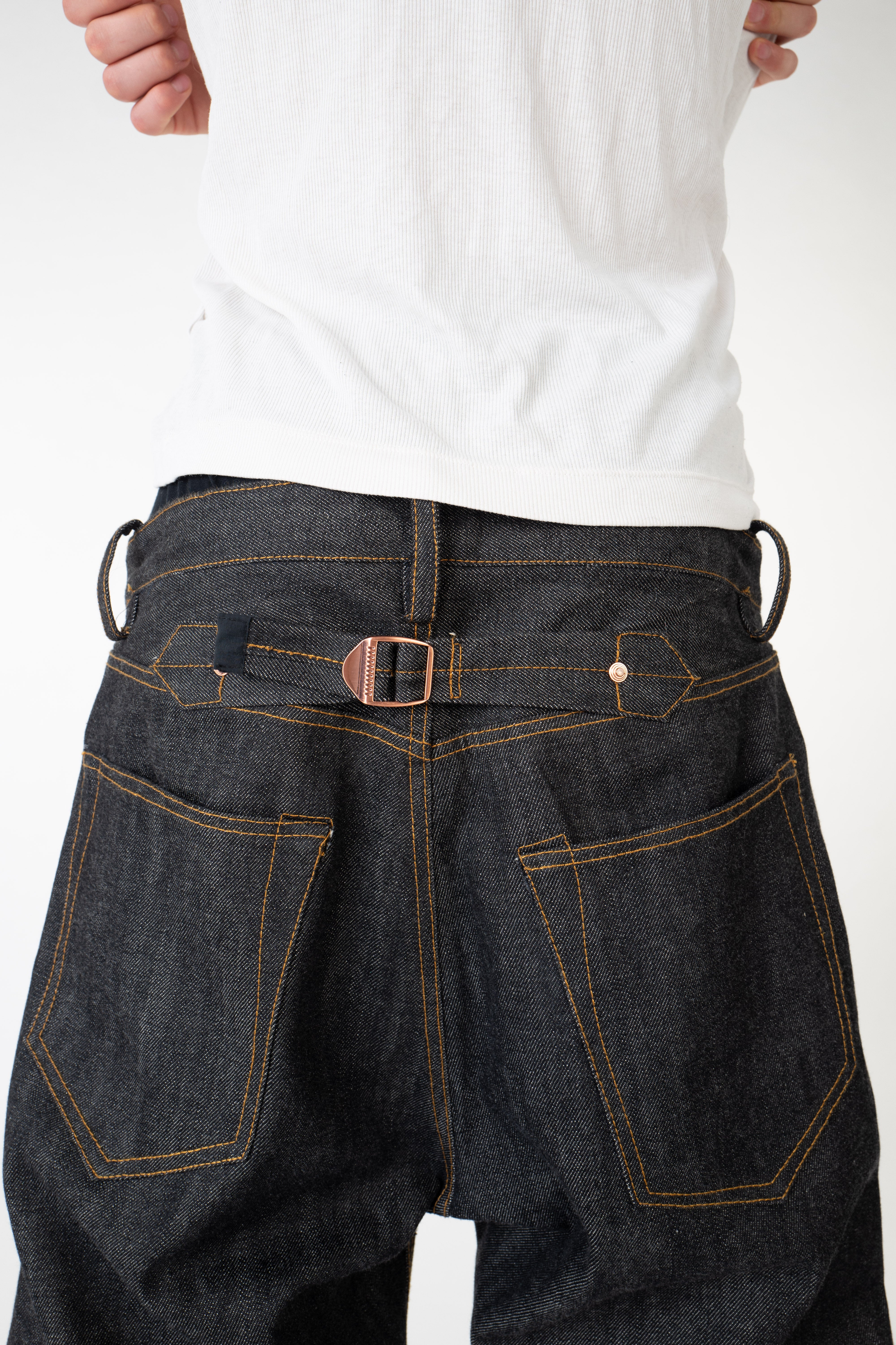 S LASER FADE STANDARD STRAIGHT DENIM ③ Laser Fade Pixel Denim – makhmadim