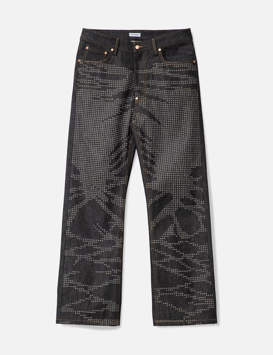 Laser Fade Pixel Denim
