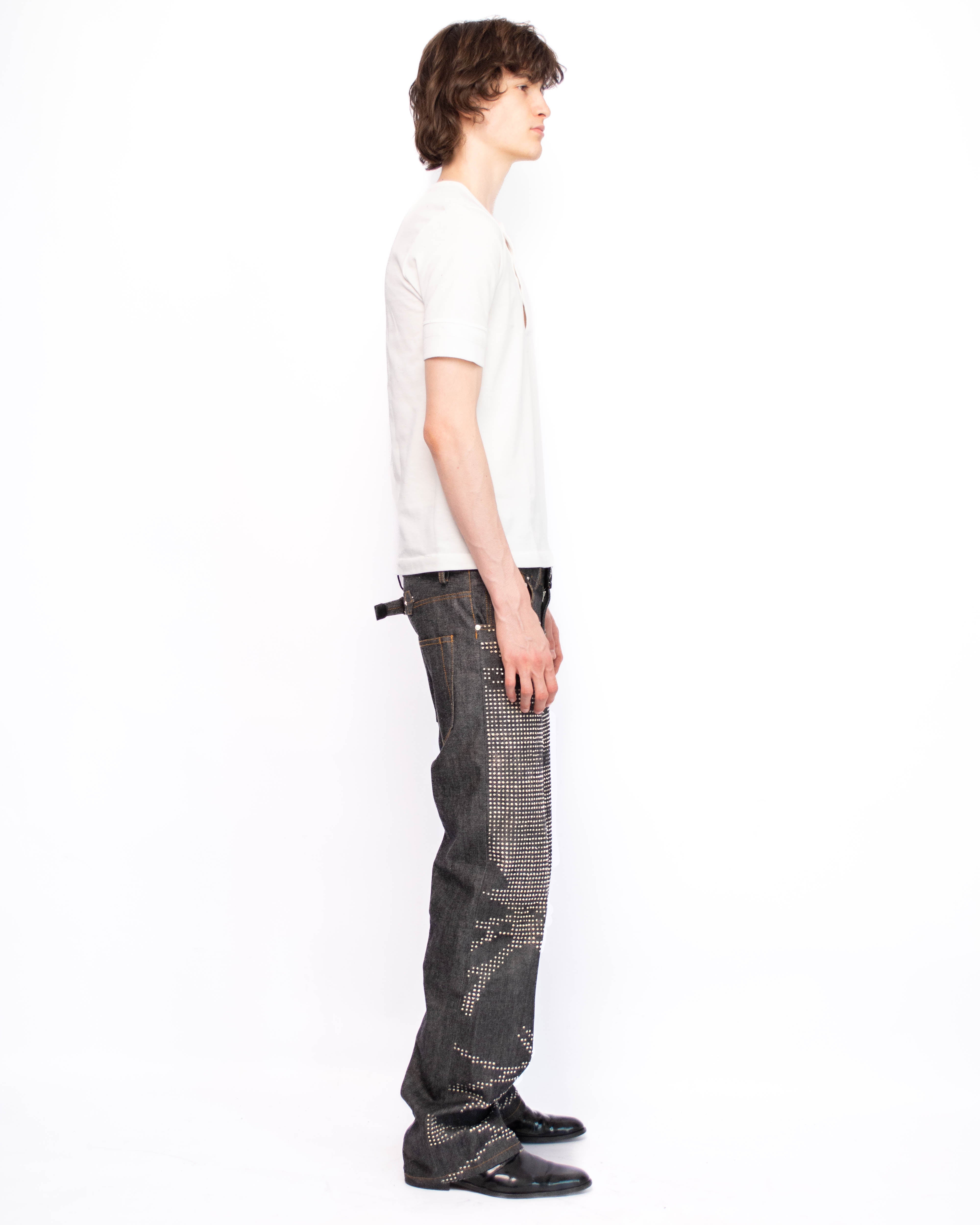 S LASER FADE STANDARD STRAIGHT DENIM ③ Laser Fade Pixel Denim – makhmadim